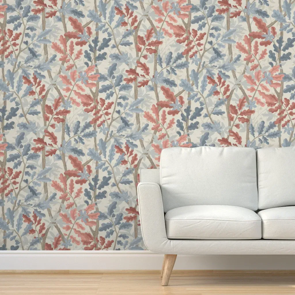 Woodlands Indigo Peel and Stick Wallpaper - Dusty Blue product
