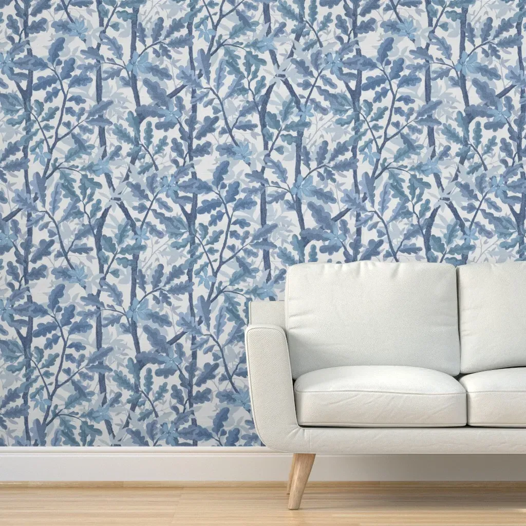 Woodlands Peel and Stick Wallpaper - Blue, Green product