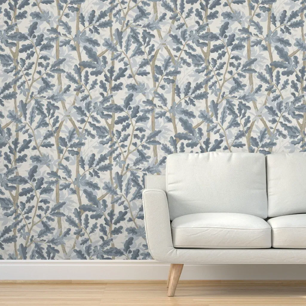 Woodlands Peel and Stick Wallpaper Removable - Navy product