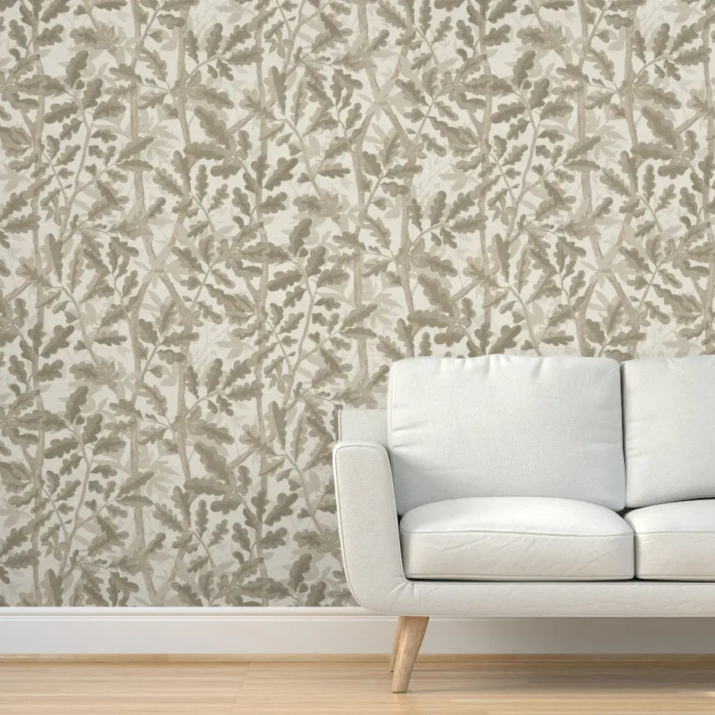 Woodlands Peel and Stick Wallpaper Removable - Taupe product