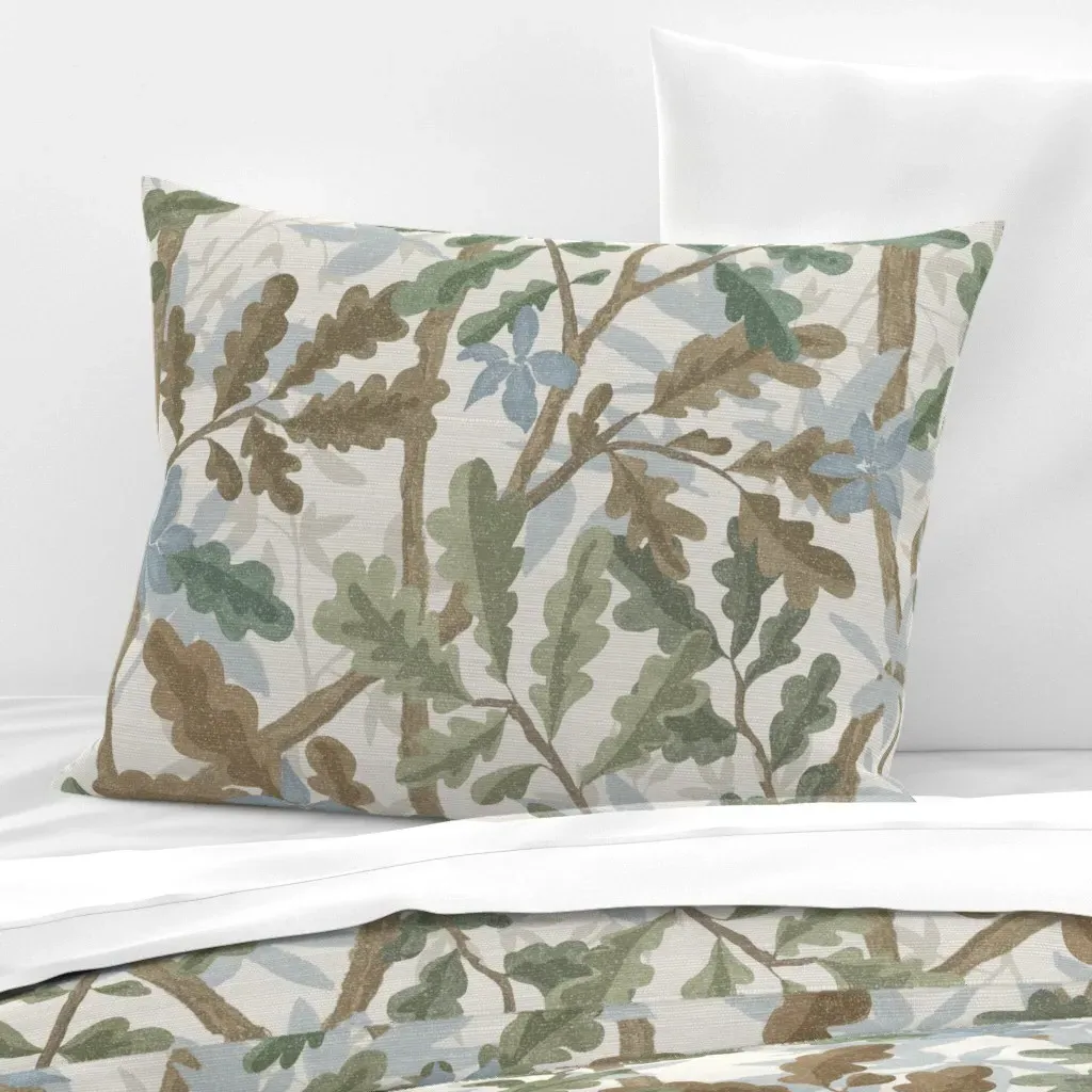 Woodlands Standard Knife Edge Pillow - Olive Green, Cotton Sateen product