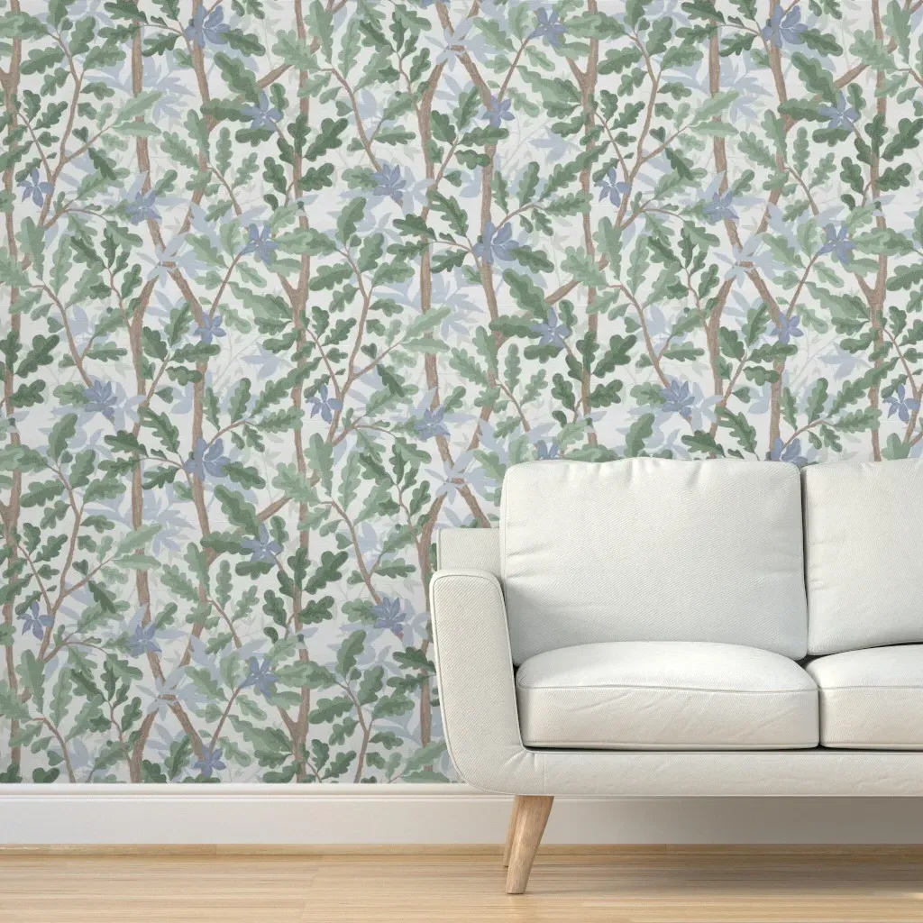 Woodlands Webster Peel and Stick Wallpaper - Green, Blue product