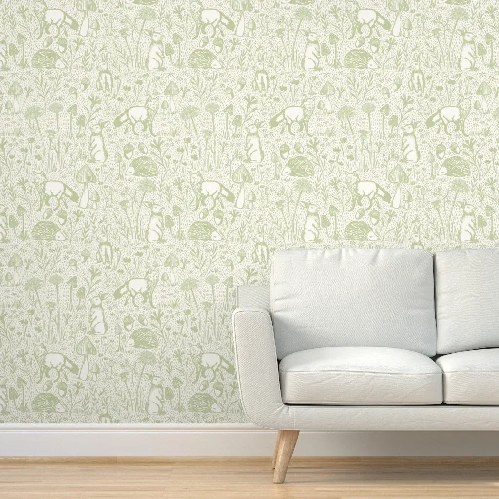 Woods Of Whimsy Peel and Stick Wallpaper - Baize Green product