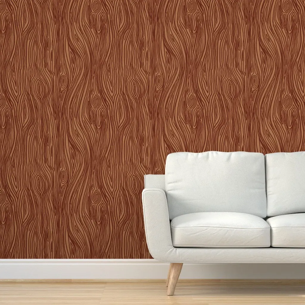 Woody Peel and Stick Wallpaper Removable - Brown product