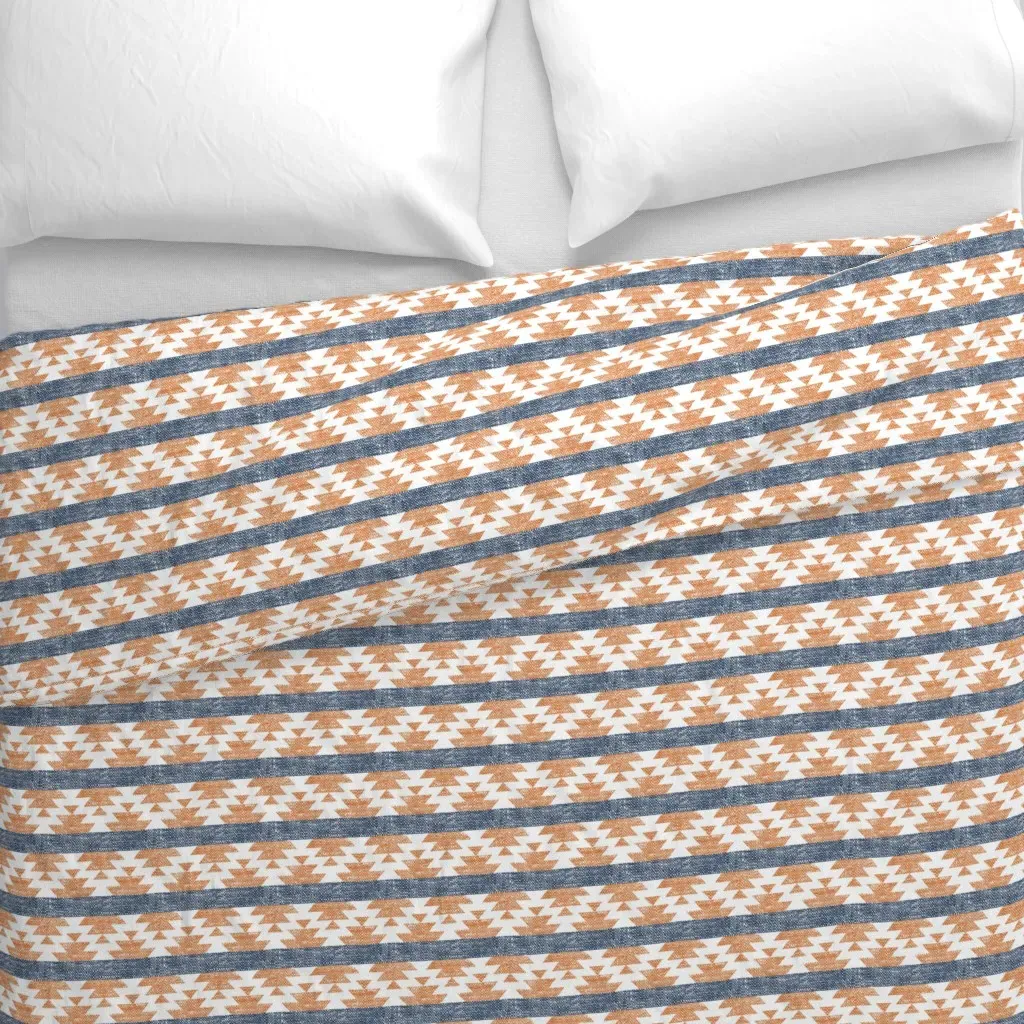 Woven Aztec Duvet Cover - Burnt Orange alternate view
