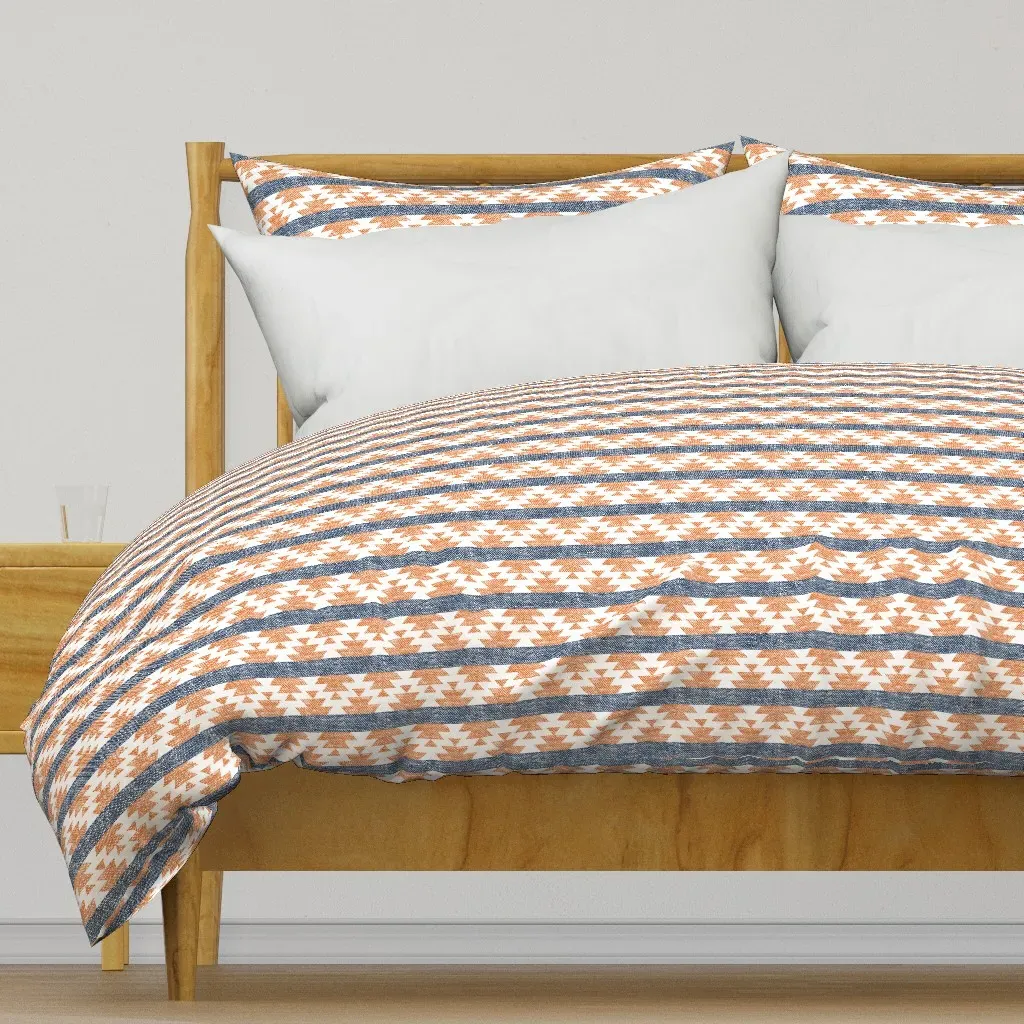 Woven Aztec Duvet Cover - Burnt Orange product