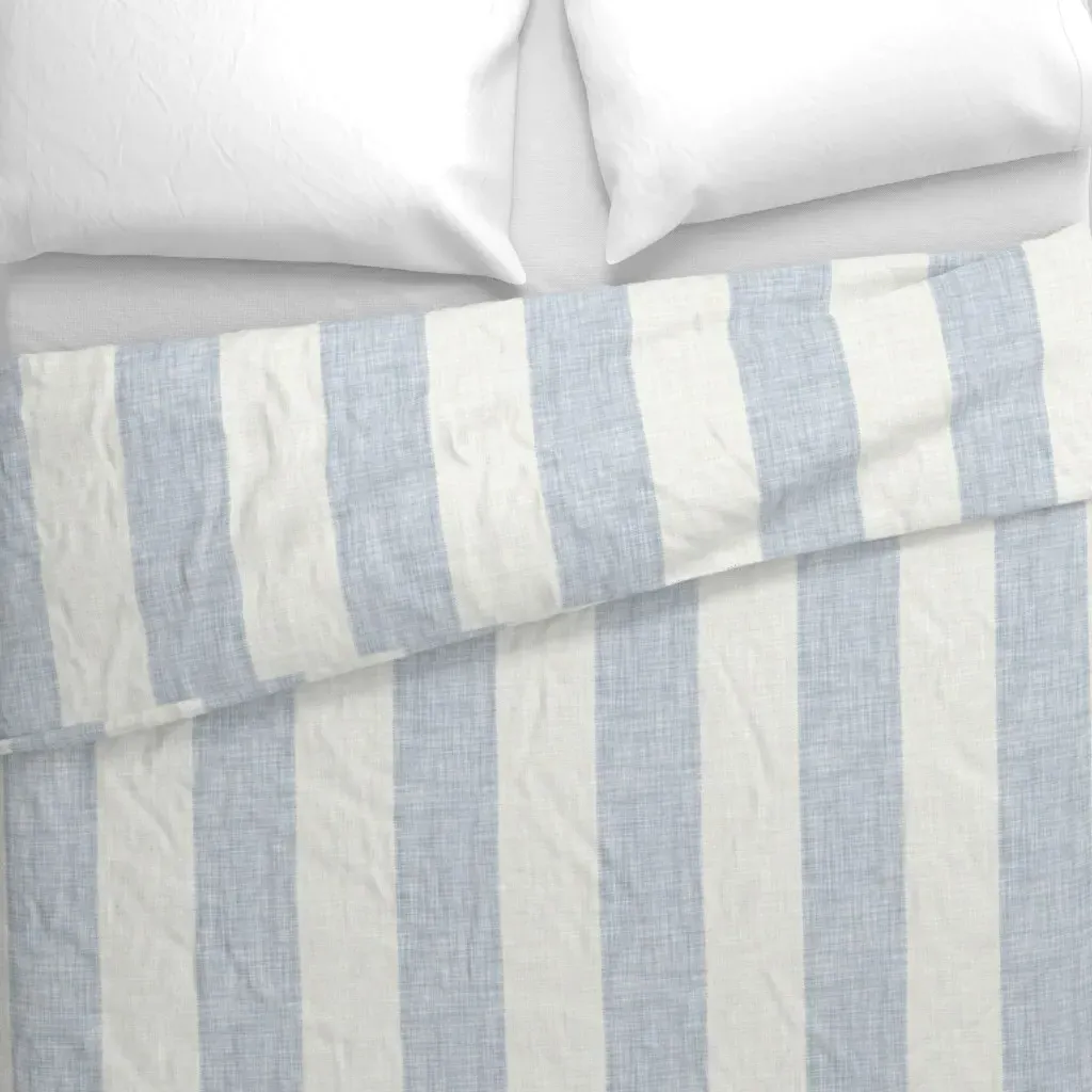 Woven Texture Wide Cabana Duvet Cover - Light Blue alternate view