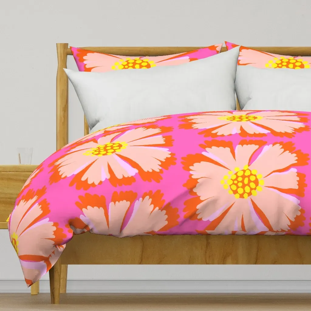 Wow Flower Big Bold Duvet Cover - Orange product