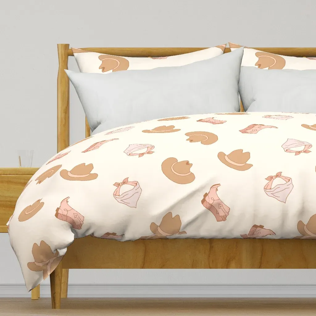 XL Boho Wild West Cowboy Hat Duvet Cover - Light Brown product
