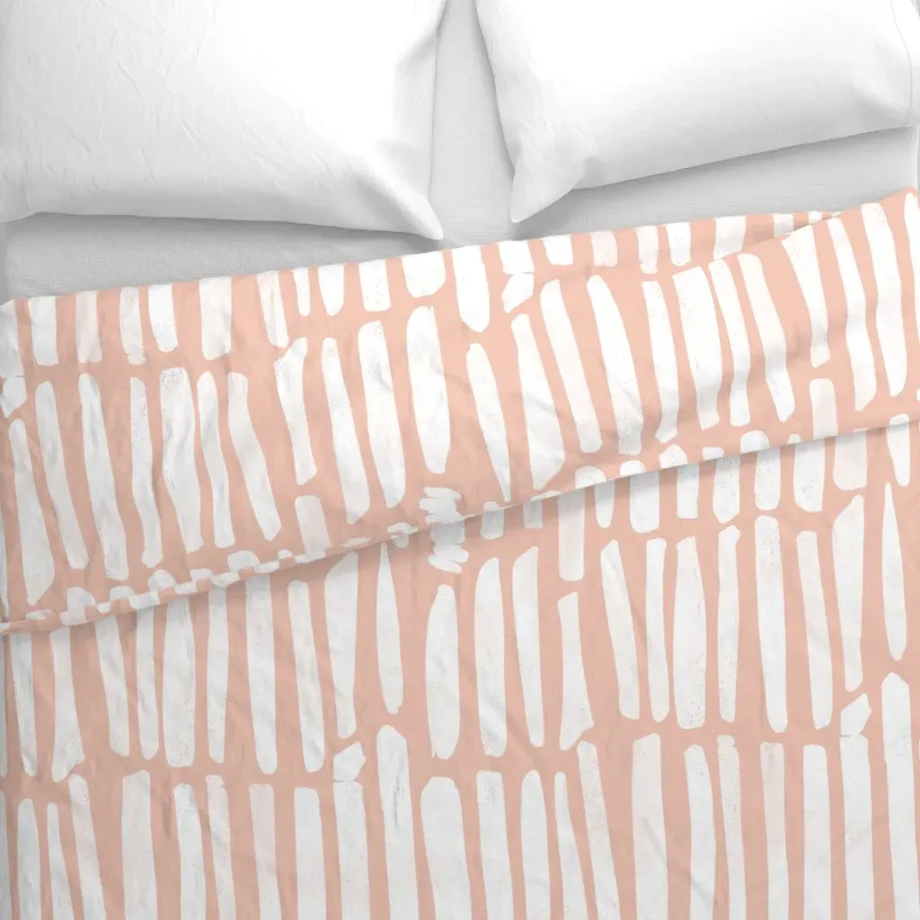 XL Organic Wabi-Sabi Hand Duvet Cover - White alternate view