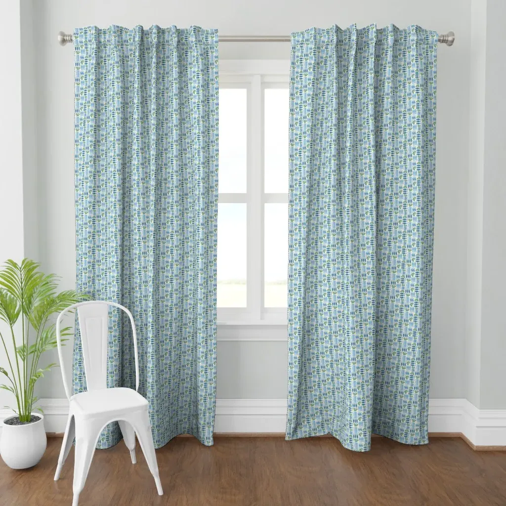 Xs Mediterranean Fish Curtain Panel - Blue product