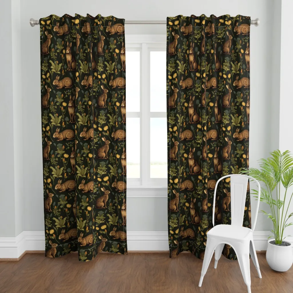 Year Of The Rabbit Curtain Panel - Brown product