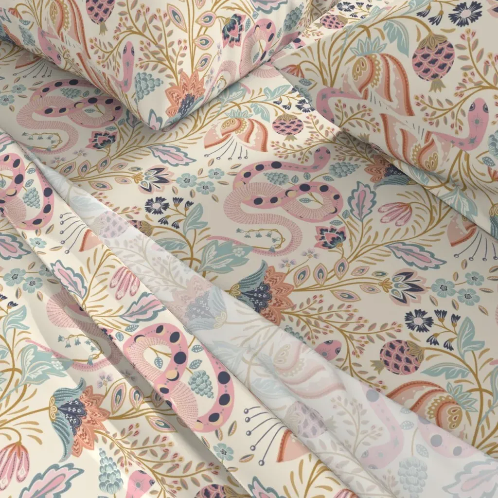 Year Of The Snake 2025 Twin Sheet Set - Pink alternate view