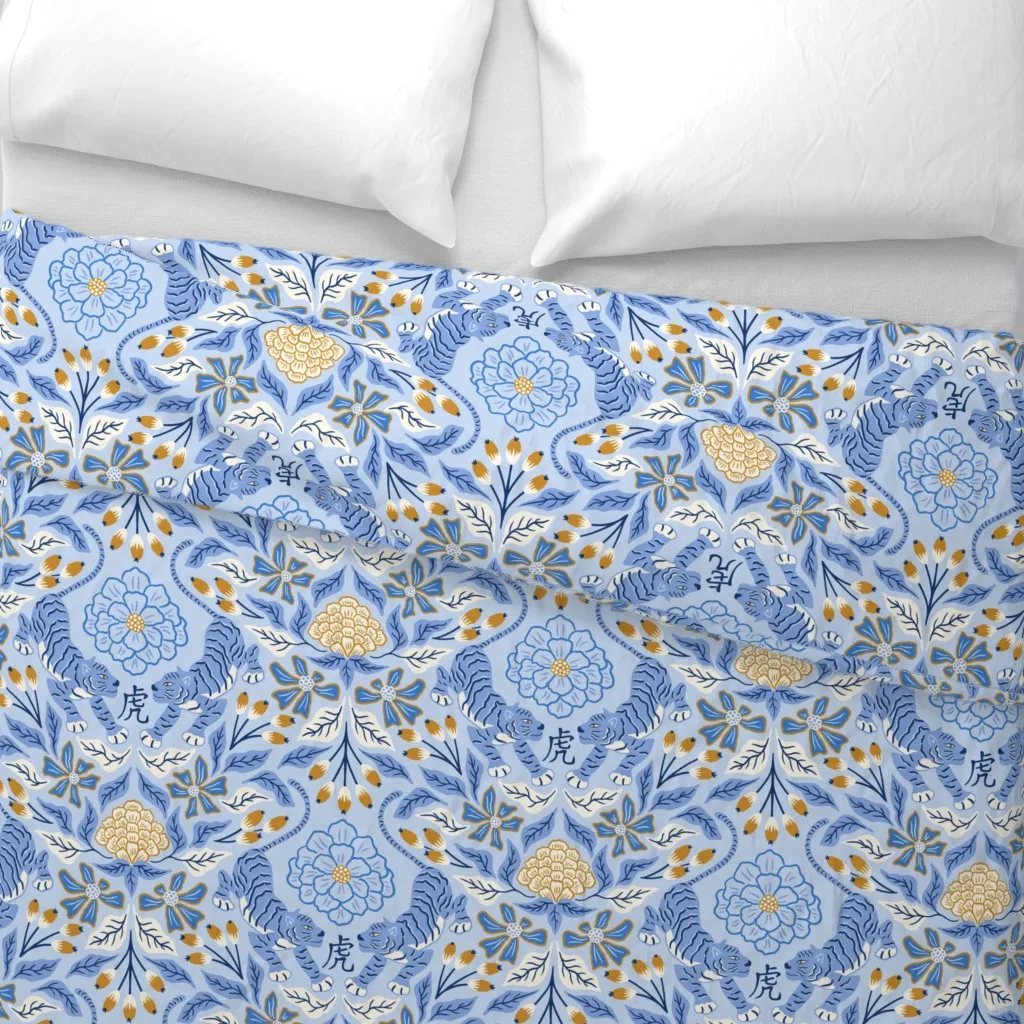 Year Of The Tiger Duvet Cover - Light Blue alternate view