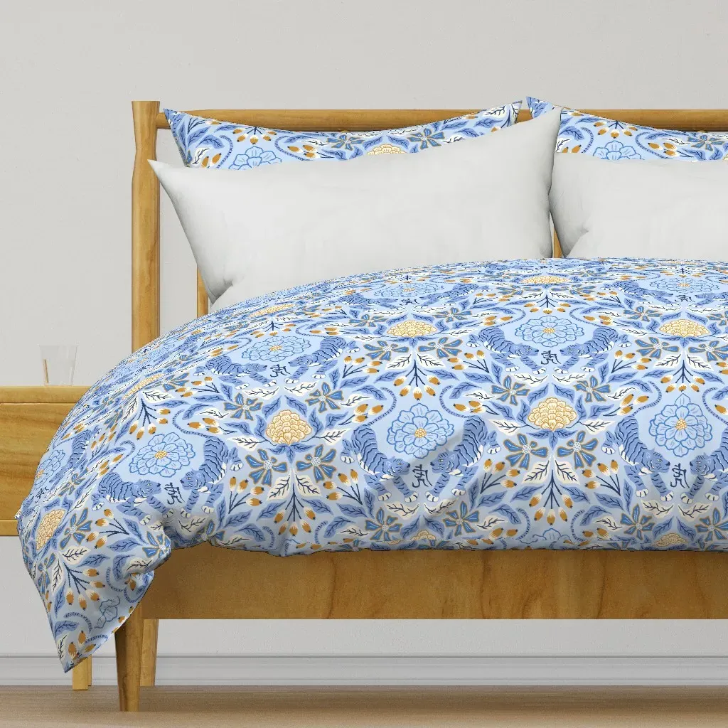 Year Of The Tiger Duvet Cover - Light Blue product