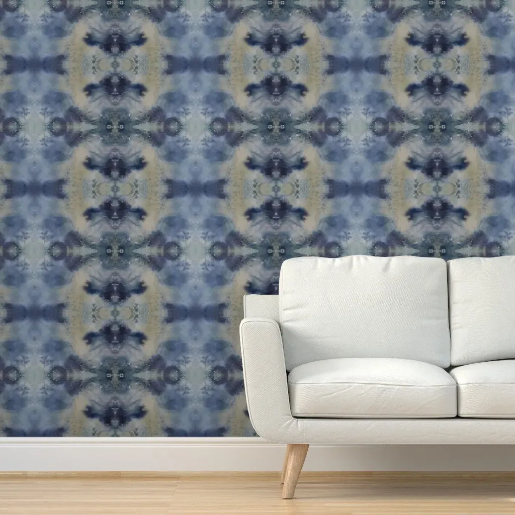 Yellowstone Hydrothermal Pool Peel and Stick Wallpaper - Blue product