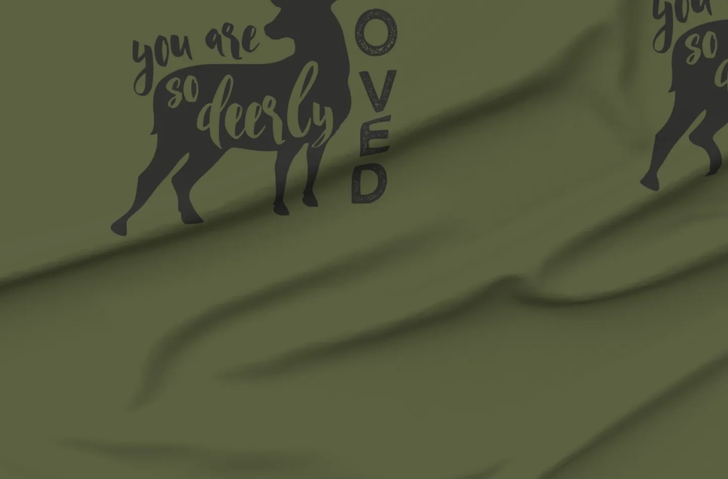 You Are So Deerly Loved Crib Sheet - Green, Pique product