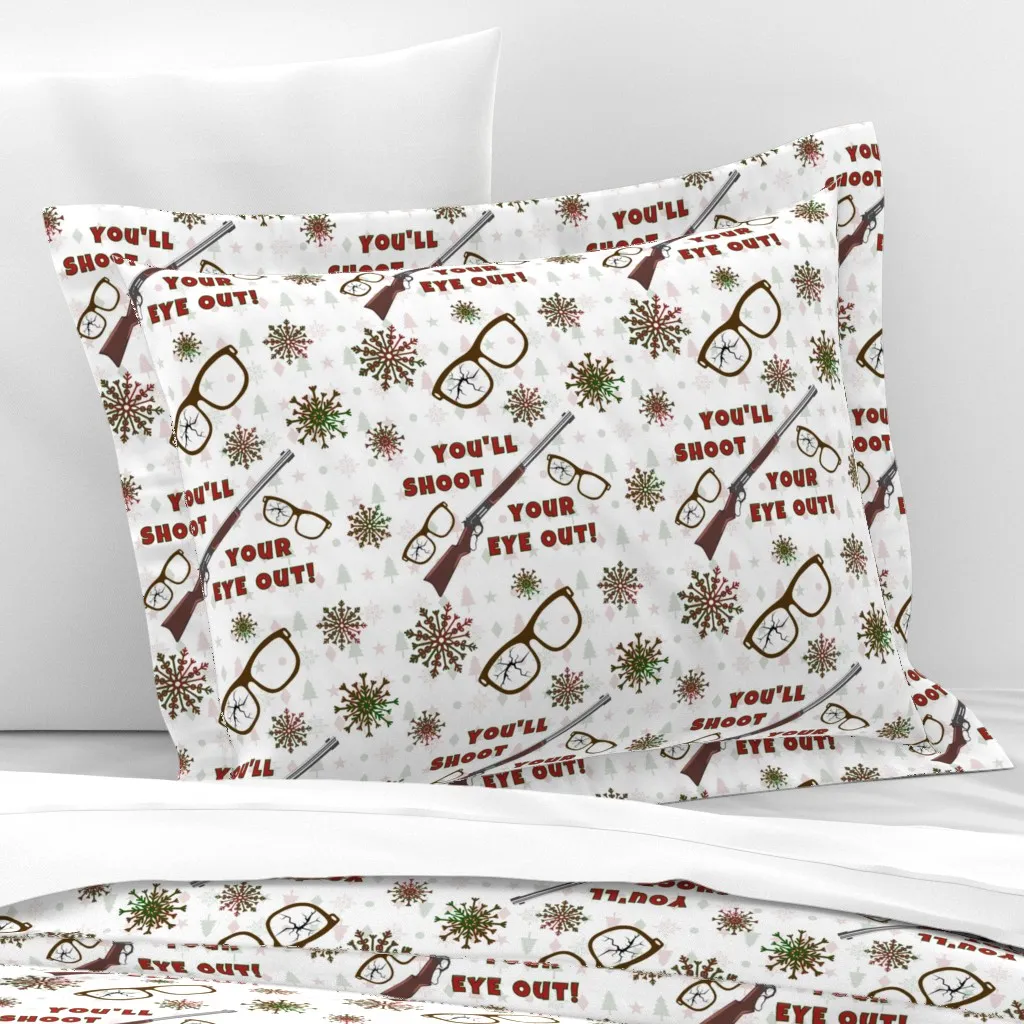 You'll Shoot Your Eye Out Standard Flanged Cushion Cover - Red, Cotton product