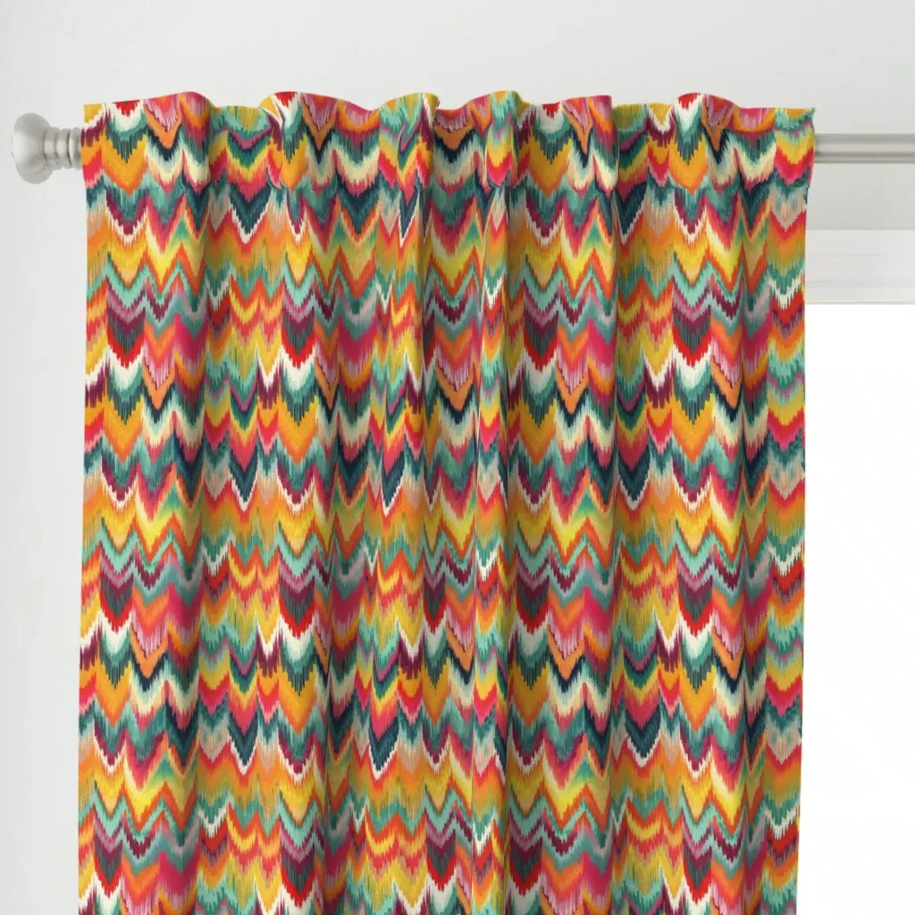 Yowza Curtain Panel - Orange alternate view