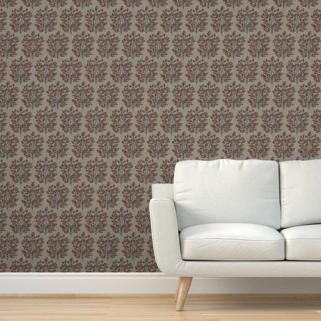 Yumi Sunset Marsala Peel and Stick Wallpaper - Terracotta product