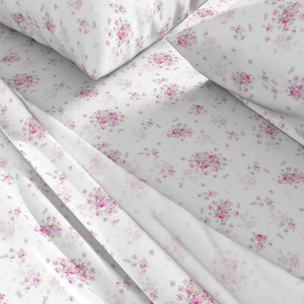 Yves Petite Sorbet Queen Sheet Set - Pink alternate view