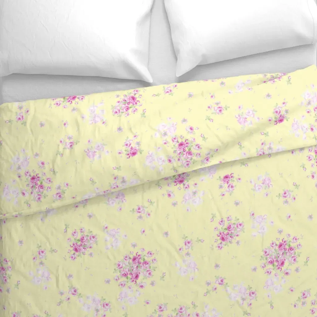 Yves Sorbet On Daffodil Duvet Cover - Pink alternate view