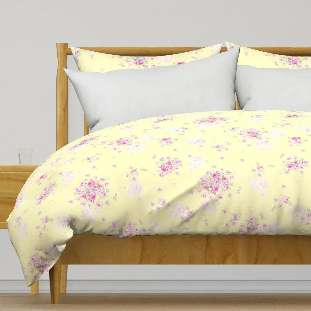 Yves Sorbet On Daffodil Duvet Cover - Pink product