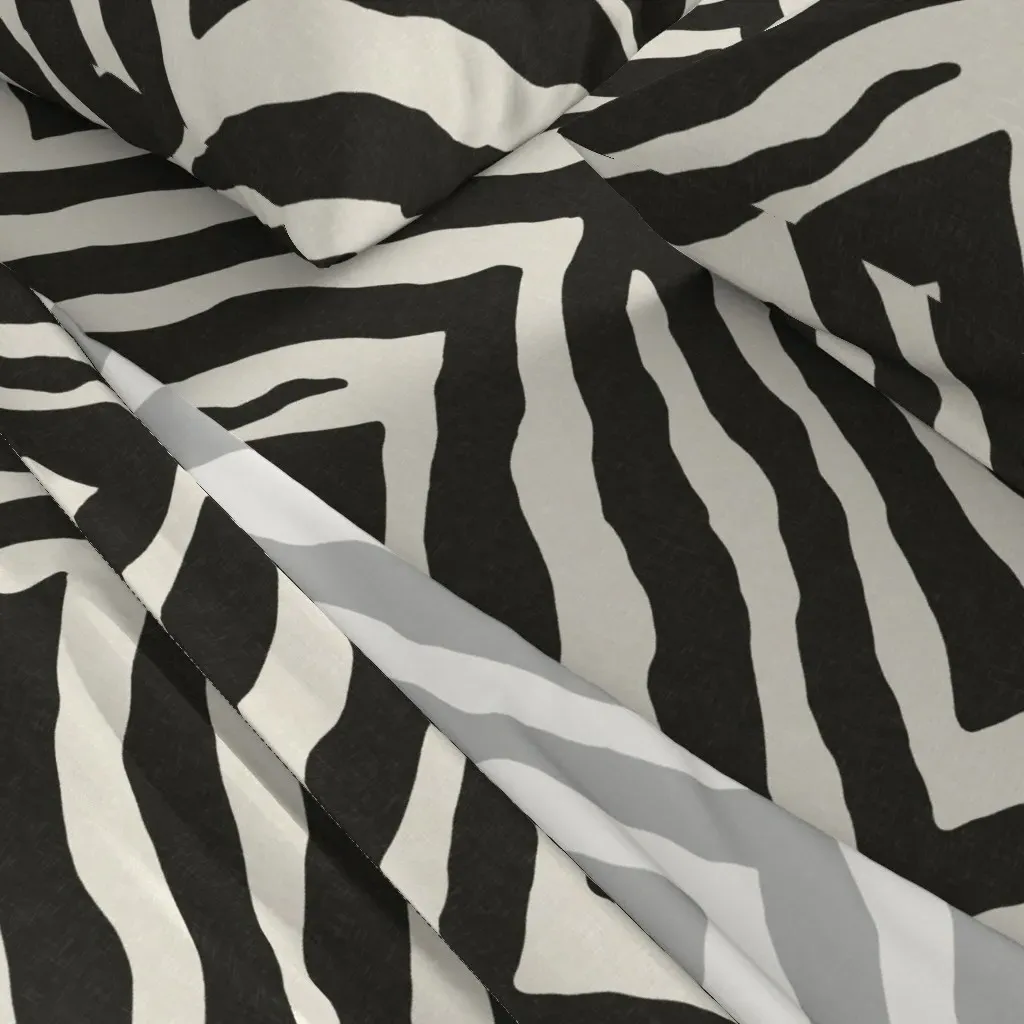 Zebra Cal King Sheet Set - Black alternate view