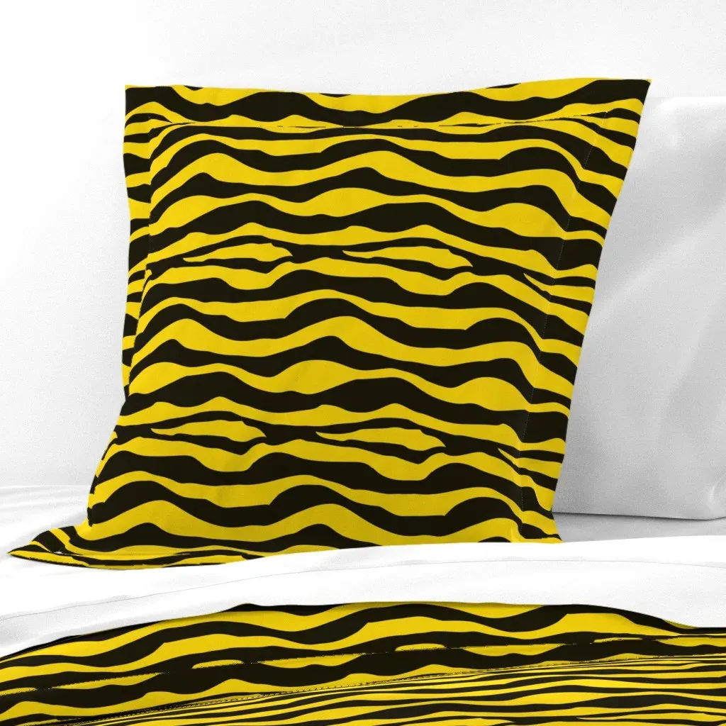 Zebra Euro Pillow Sham - Yellow product