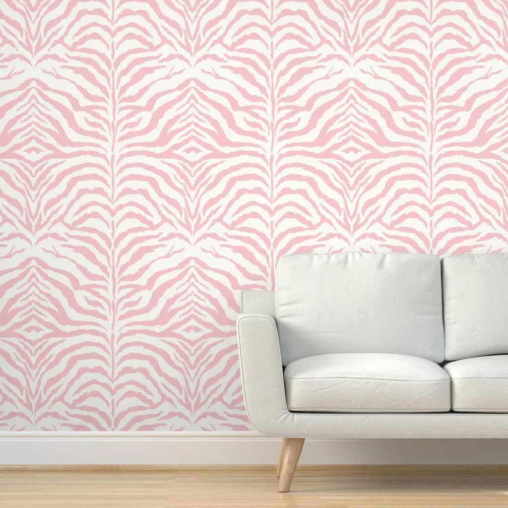 Zebra Peel and Stick Wallpaper - Dark Pink product