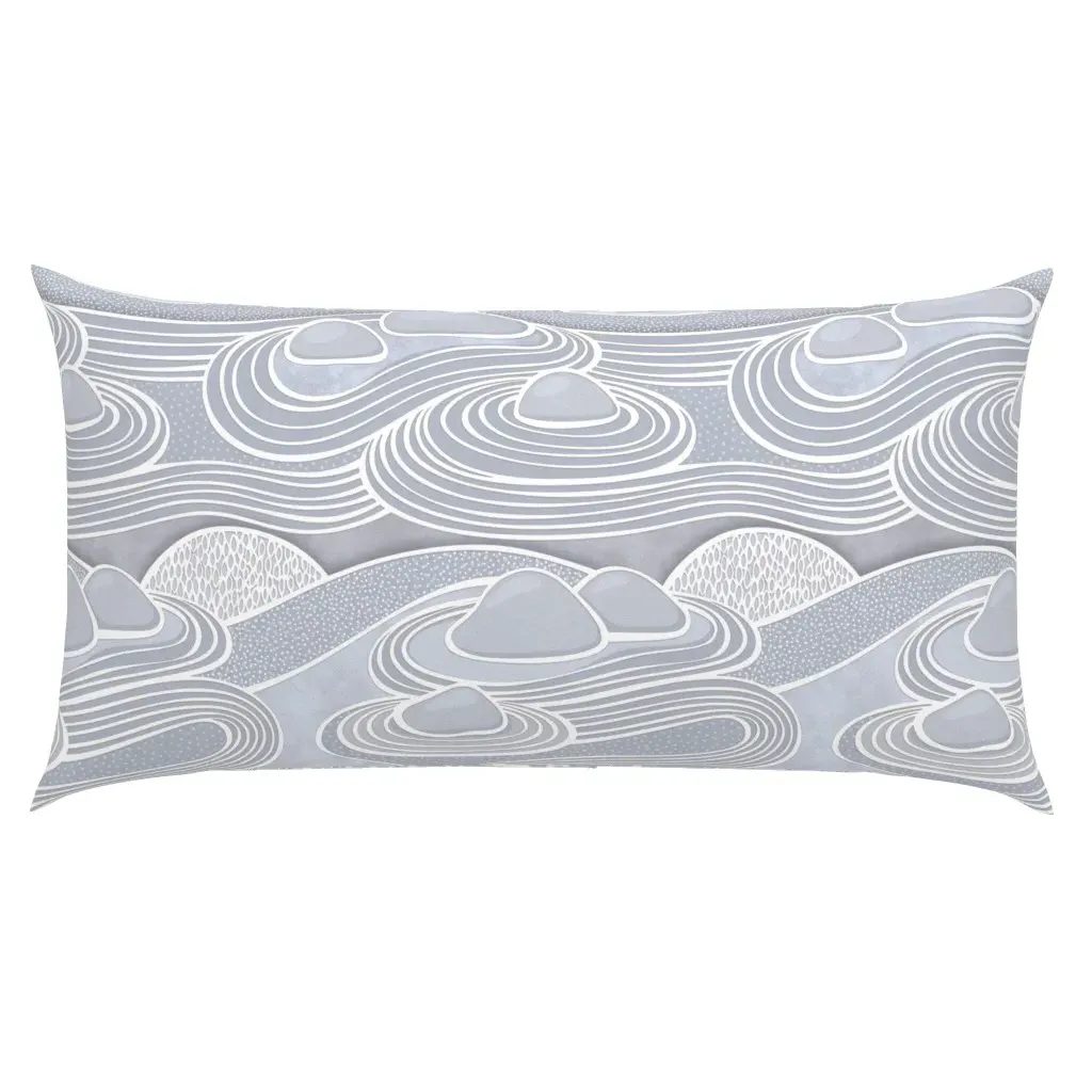 Zen Garden King Pillow Sham - Light Gray product