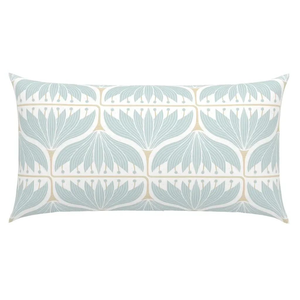 Zen Lotus Garden King Pillow Sham - Light Blue product
