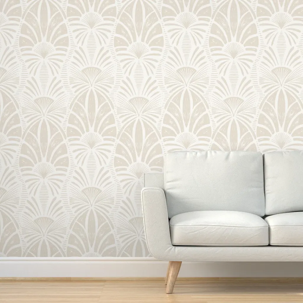 Zen Palm Large Peel and Stick Wallpaper - Beige product