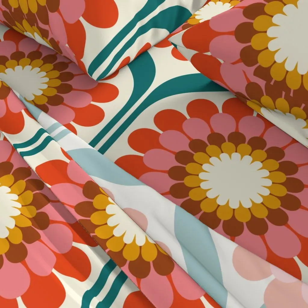 Zinnia Vibes Twin Sheet Set - Pink alternate view