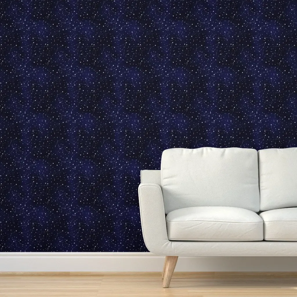 Zodiacal Constellation Peel and Stick Wallpaper - Purple product