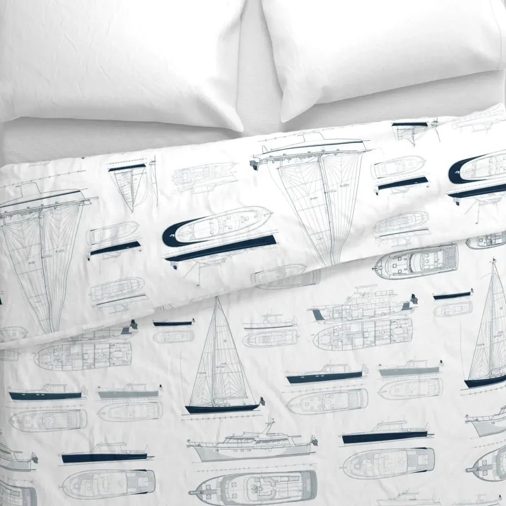 Zurn Yacht Design Duvet Cover - Navy Blue alternate view