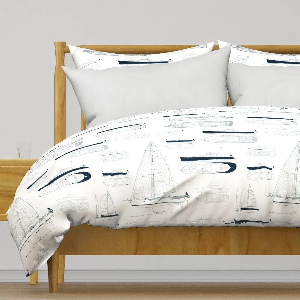 Zurn Yacht Design Duvet Cover - Navy Blue product