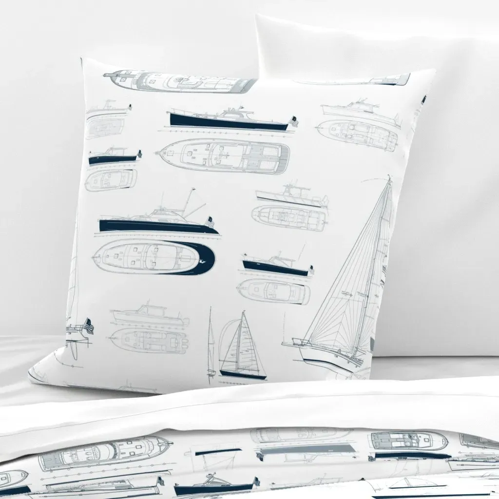 Zurn Yacht Design Euro Pillow Sham - Navy Blue product