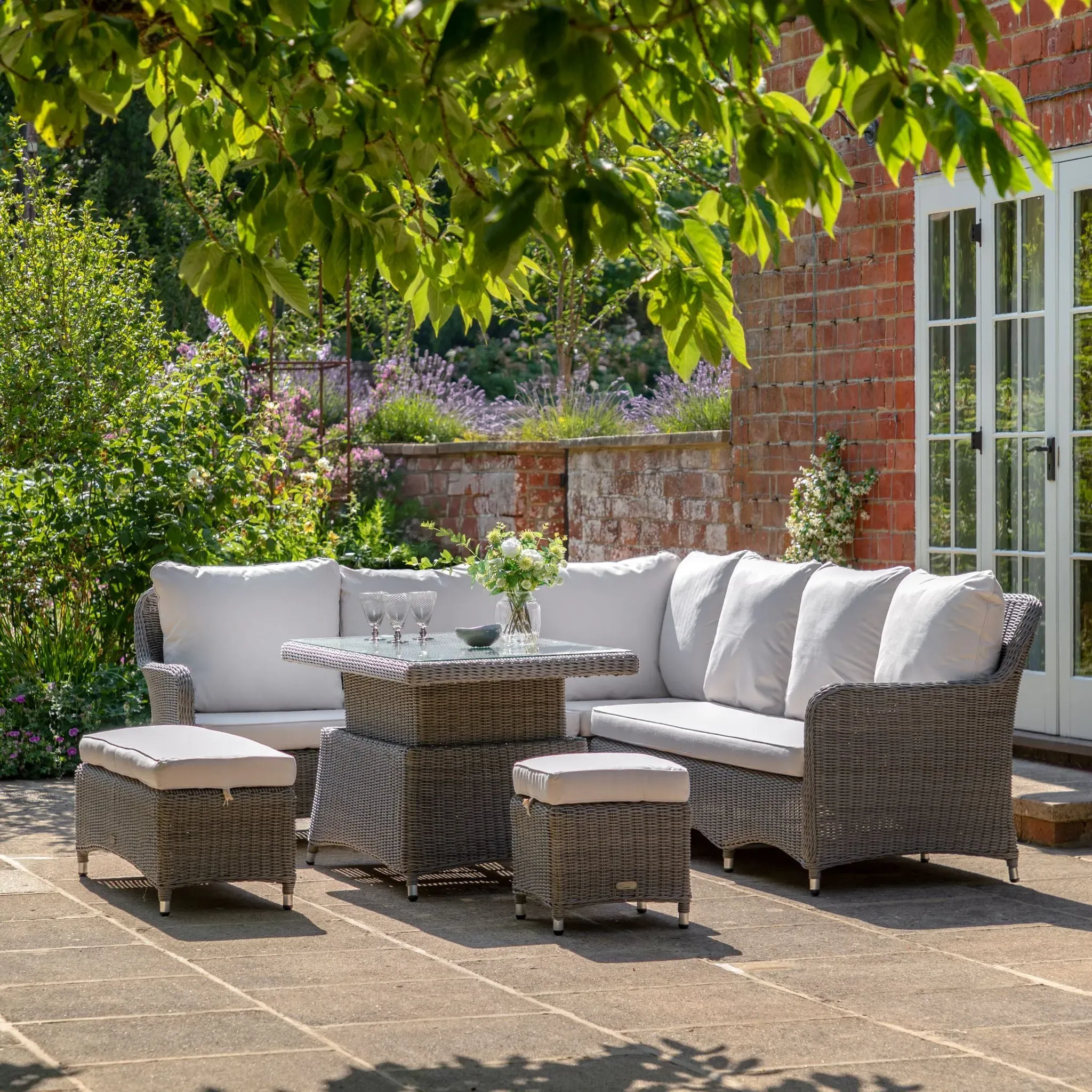 Ascot Corner Dining Set with Rising Table - PE Wicker product