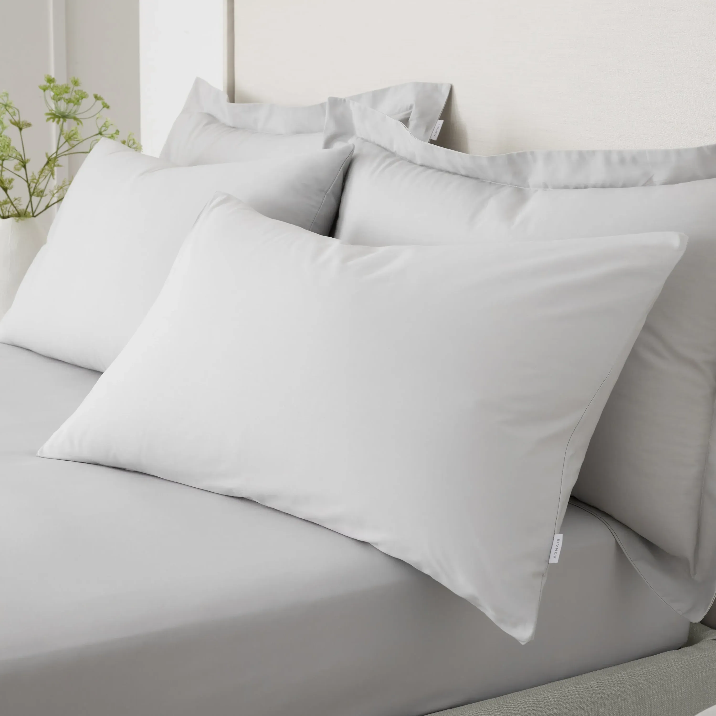 Bianca Percale Standard Pillowcase Pair - Grey, Cotton product