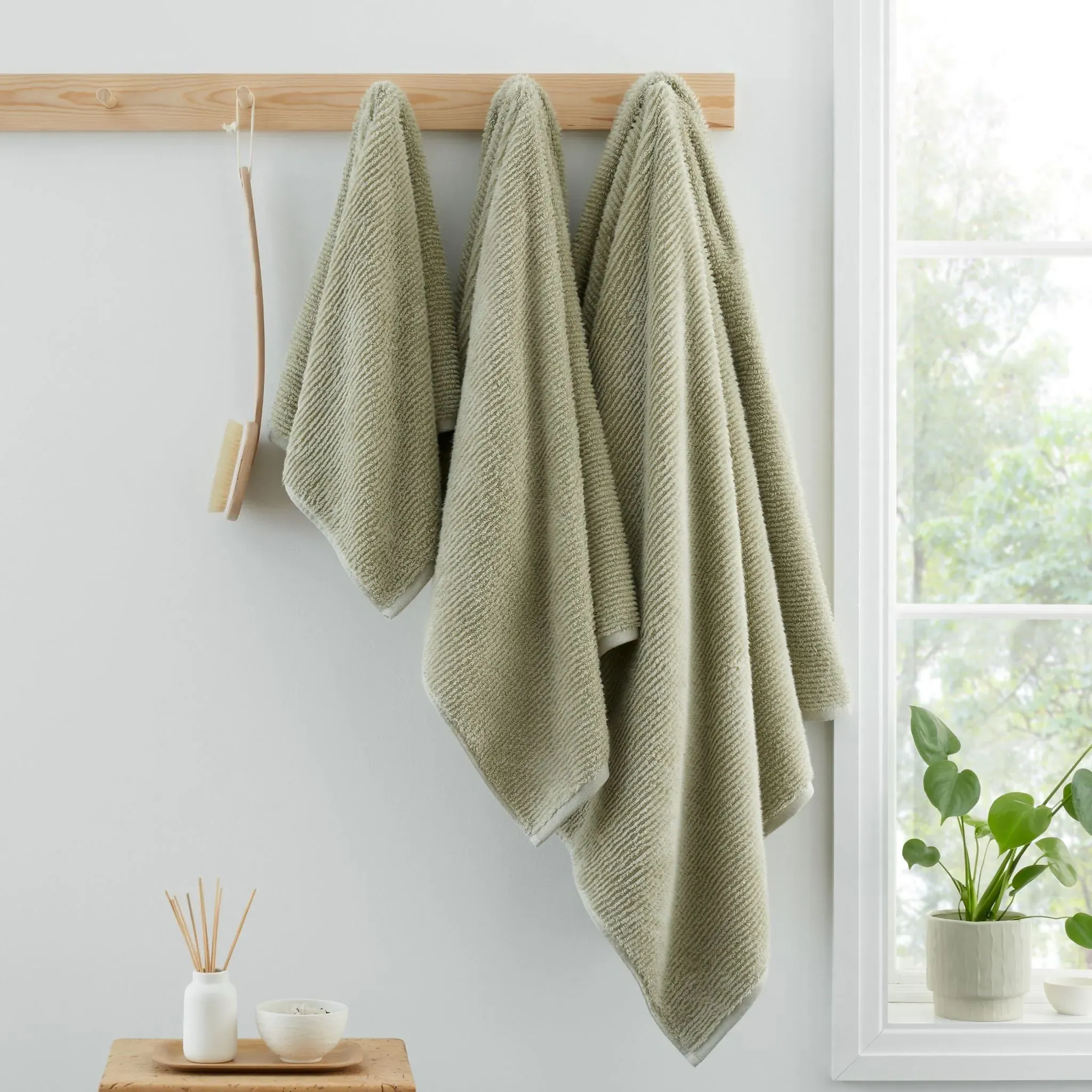 Bianca Soft Spa Hand Towel - Green, Turkish Cotton product