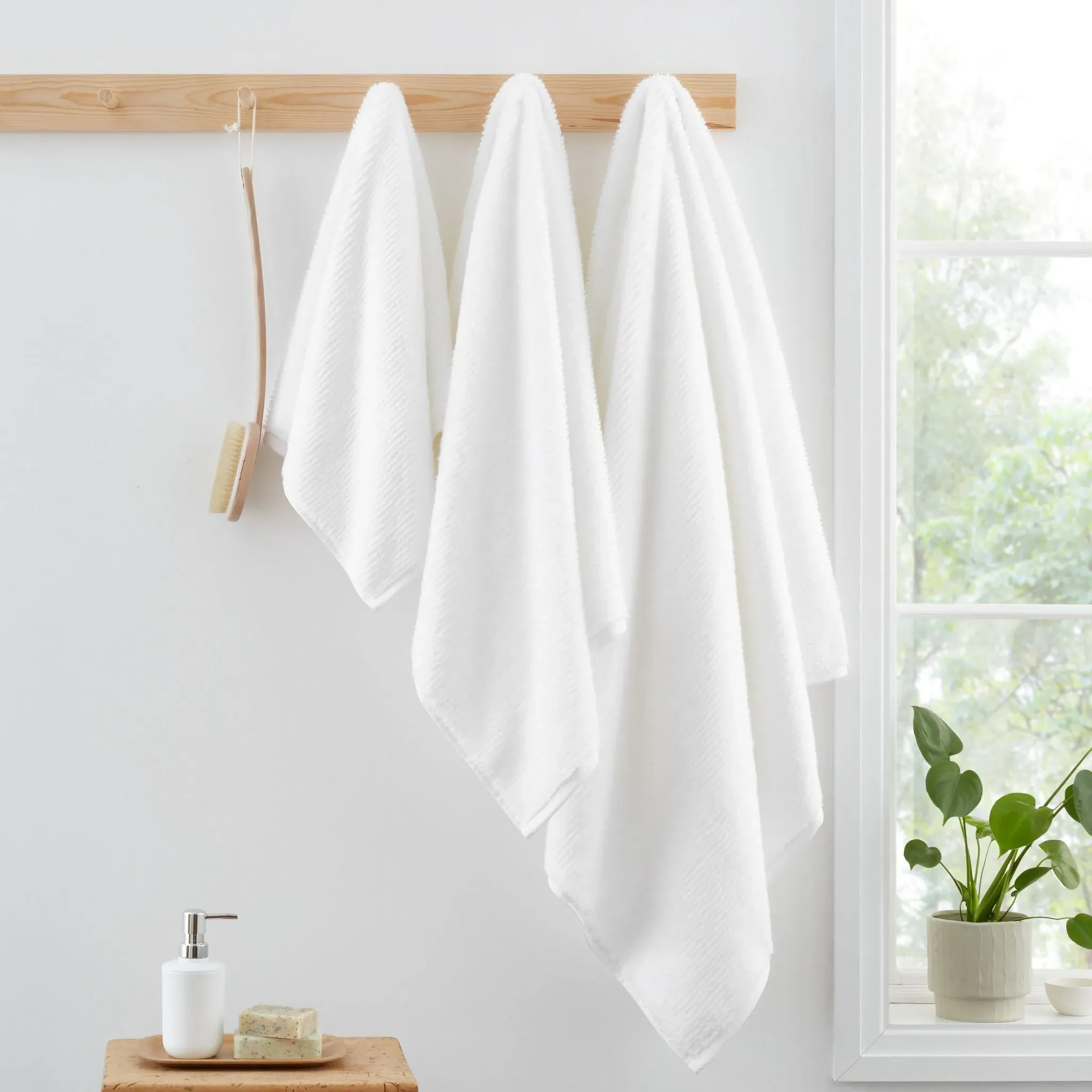 Bianca Zero-Twist Bath Towel - White, Turkish Cotton product