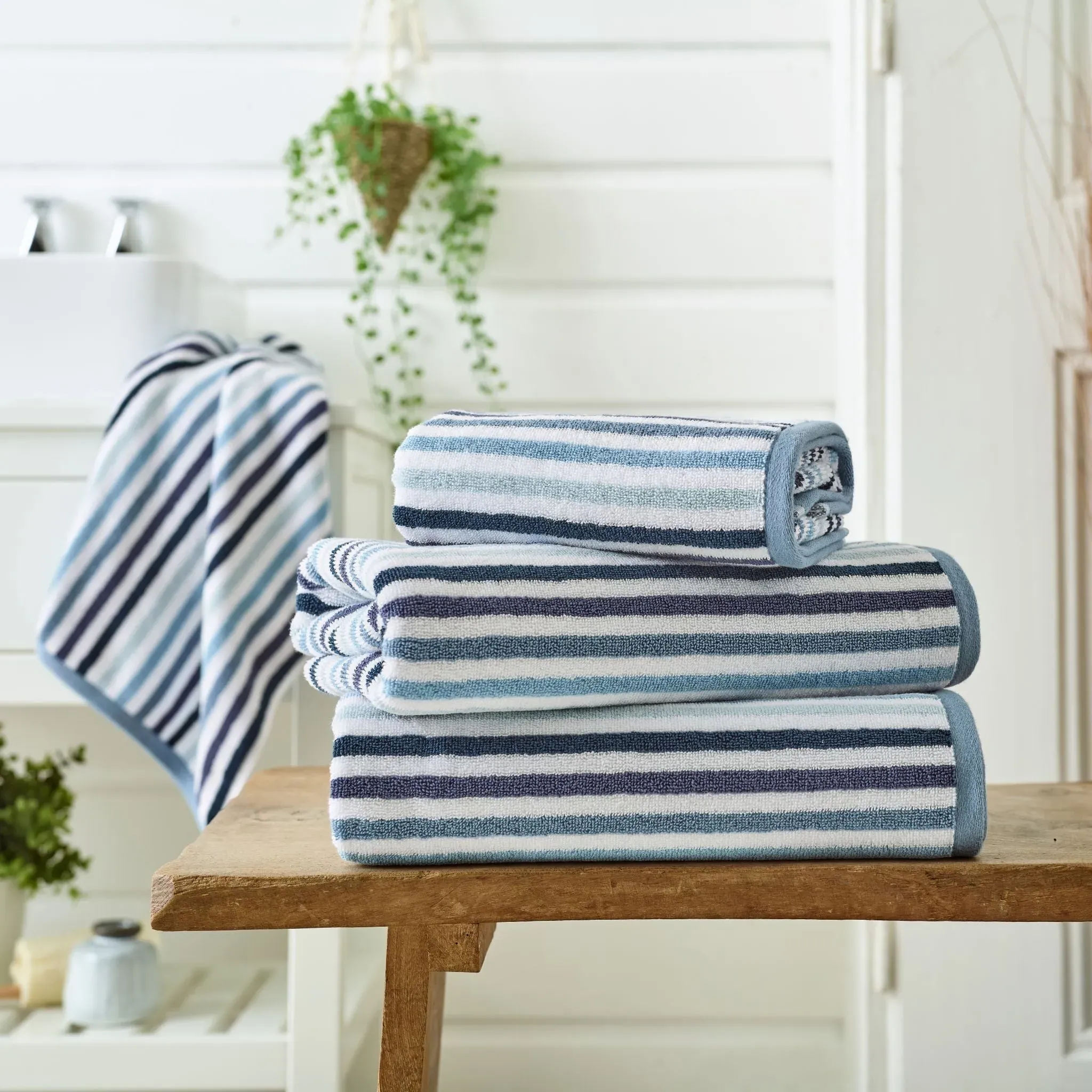 Bliss Linear Stripe Hand Towel - Blue product