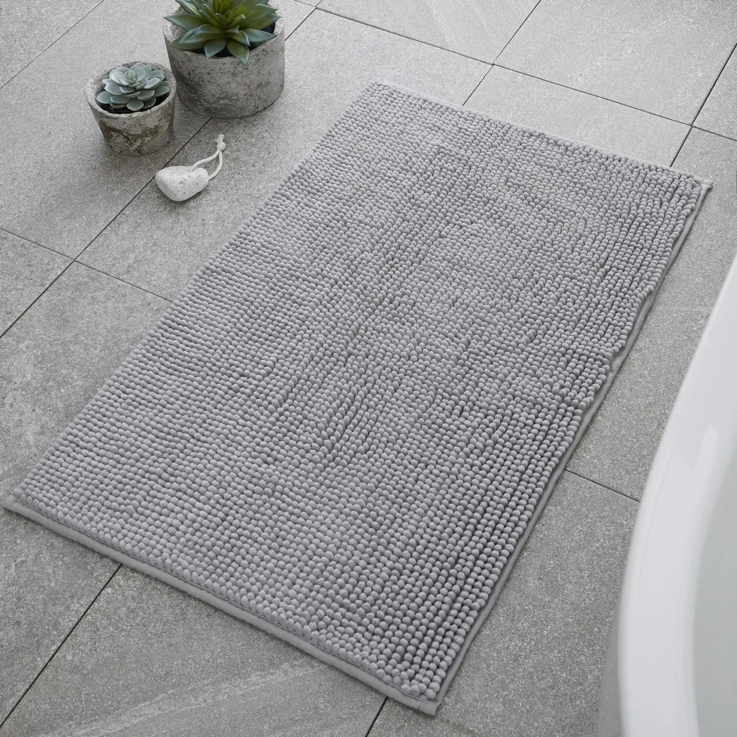 Catherine Lansfield Bobble Bathmat - Silver product