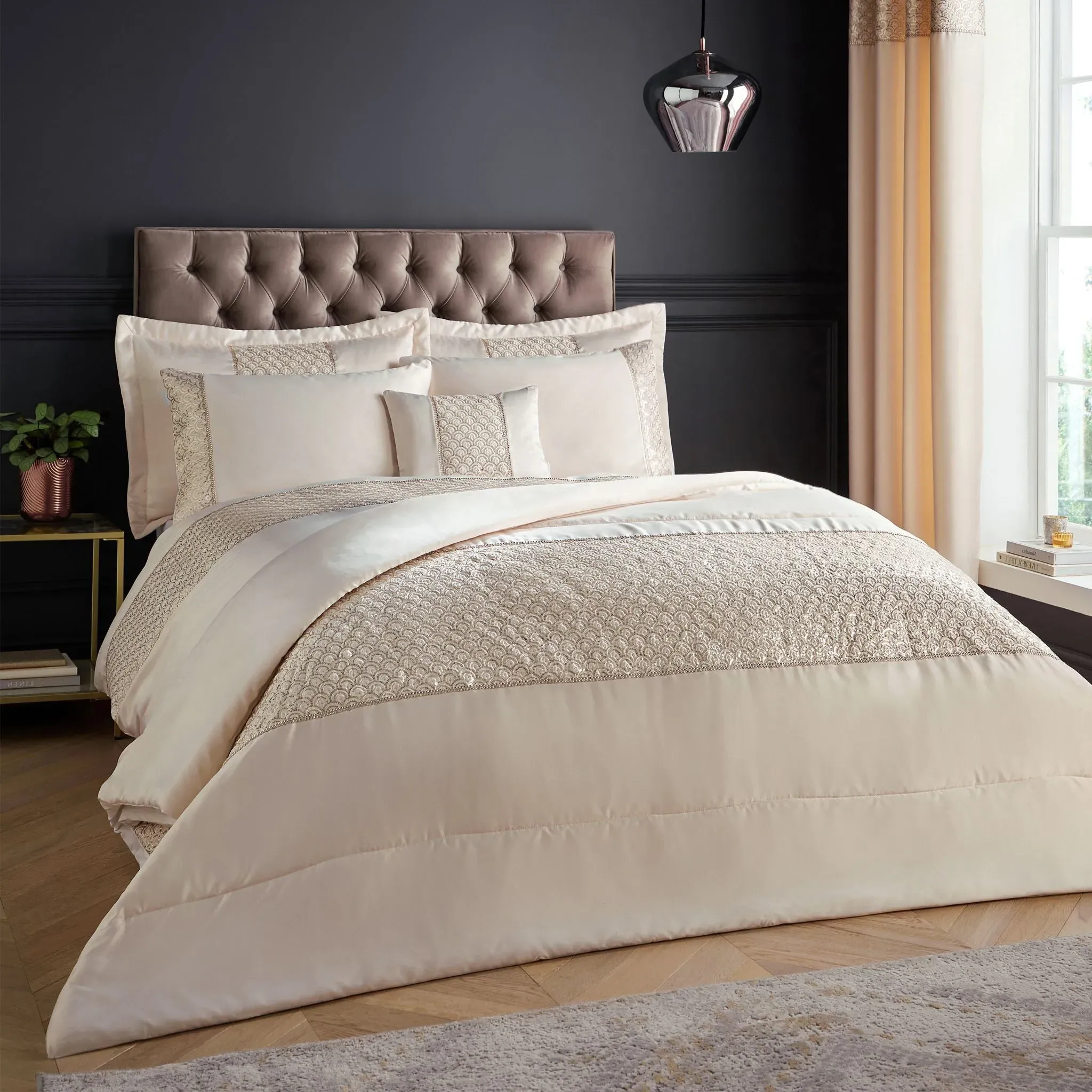 Catherine Lansfield Deco Sequin Bedspread - Champagne product
