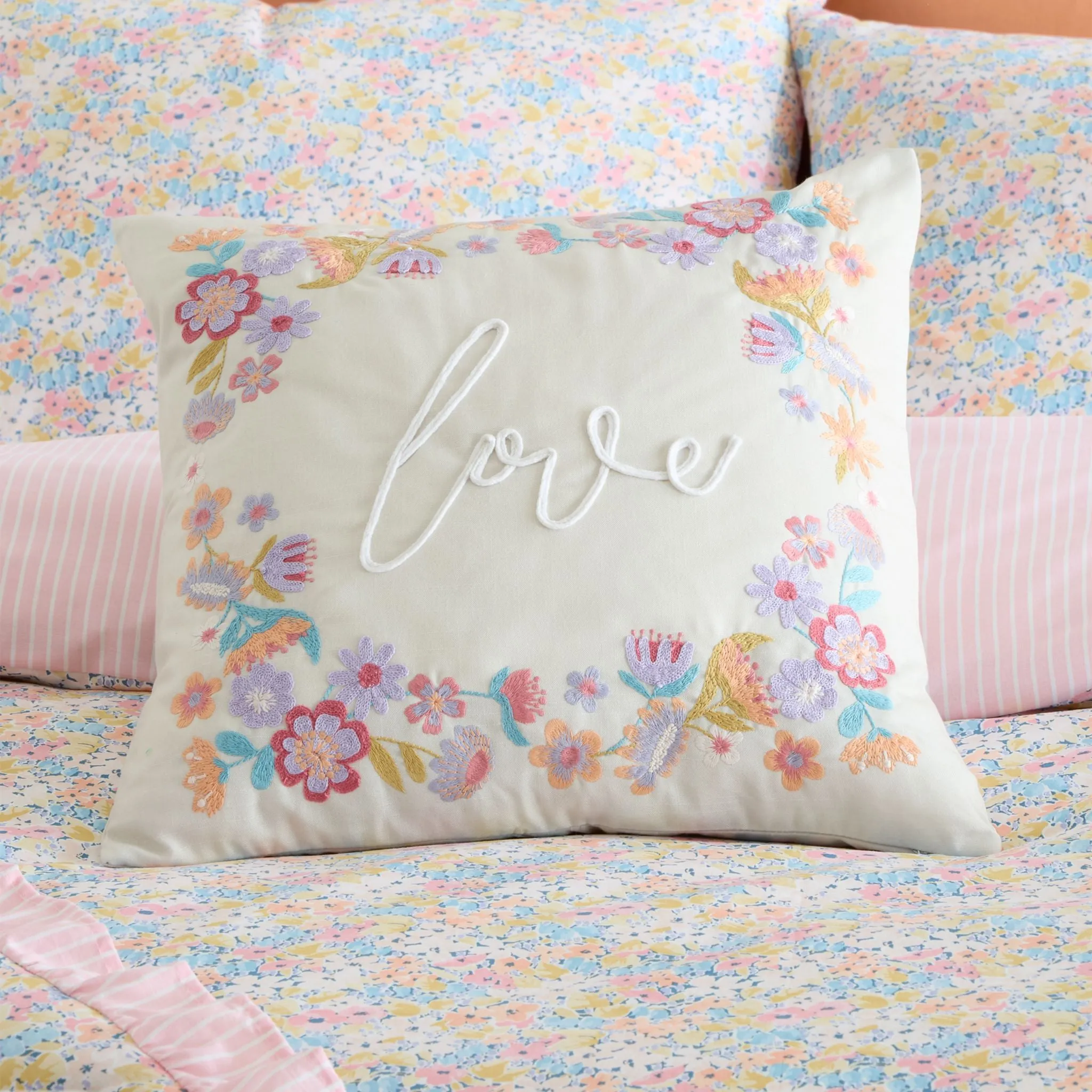 Catherine Lansfield Love Embroidered Scatter Cushion product