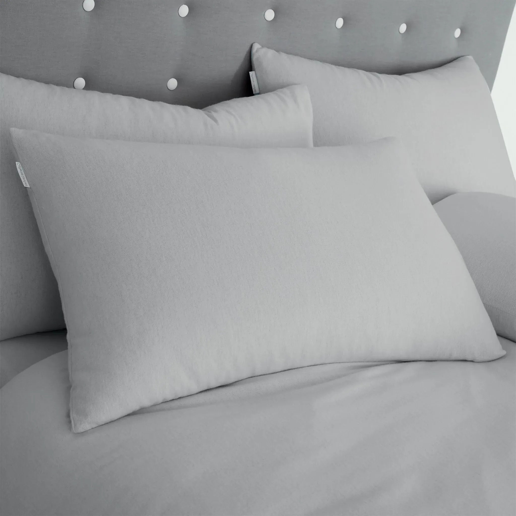 Catherine Lansfield Pillowcase Pair - Grey, Brushed Cotton product