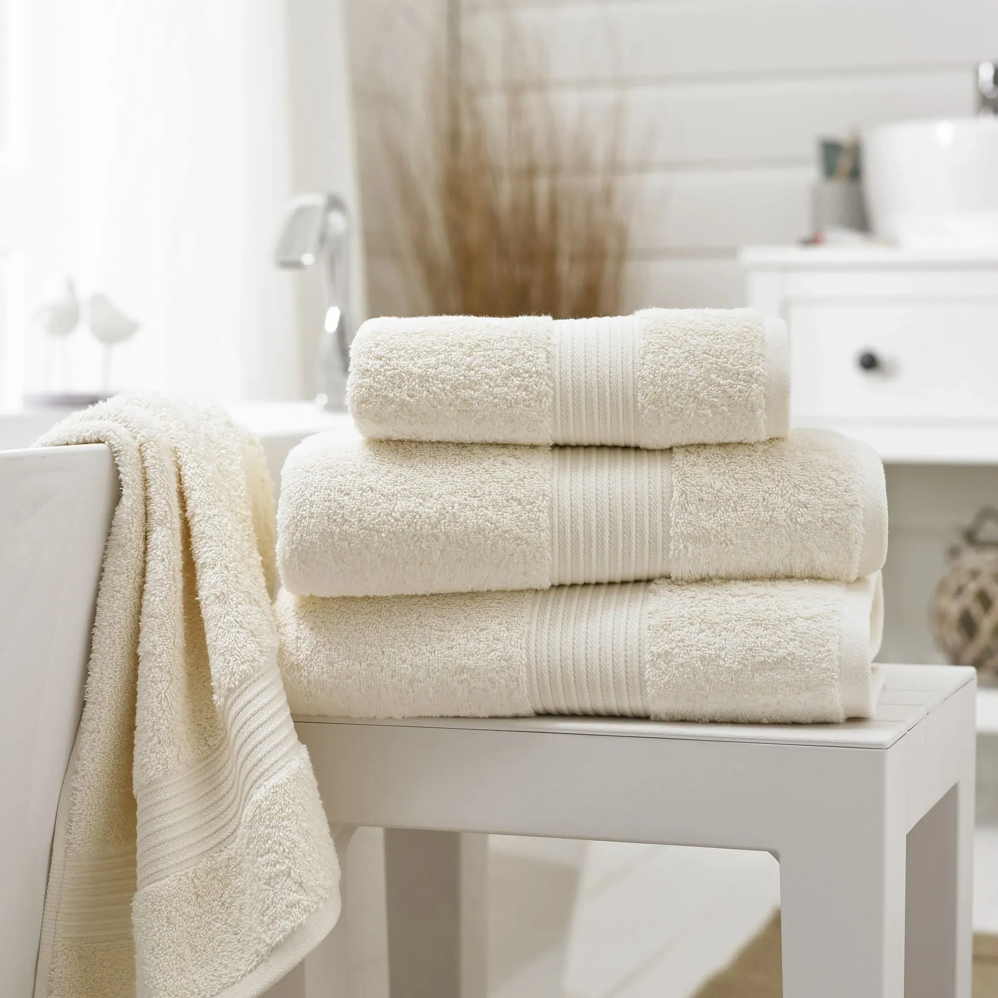 Deyongs Bliss Hand Towel - Cream, Pima Cotton product