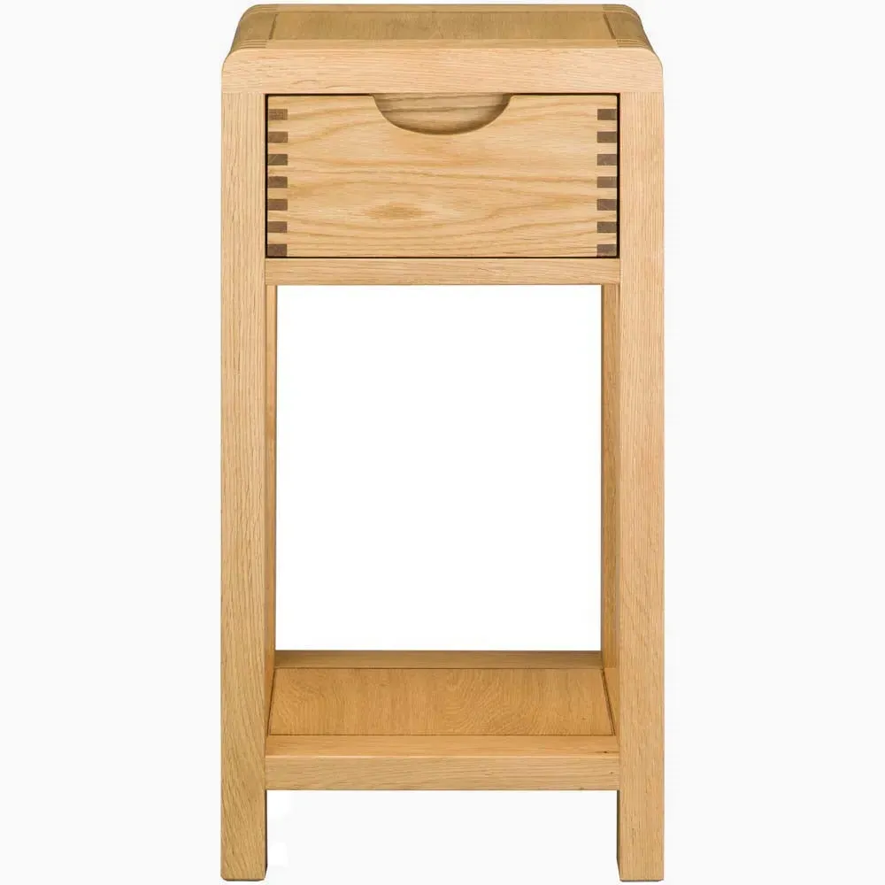 Ercol Bosco Compact Side Table with Drawer - Oak product