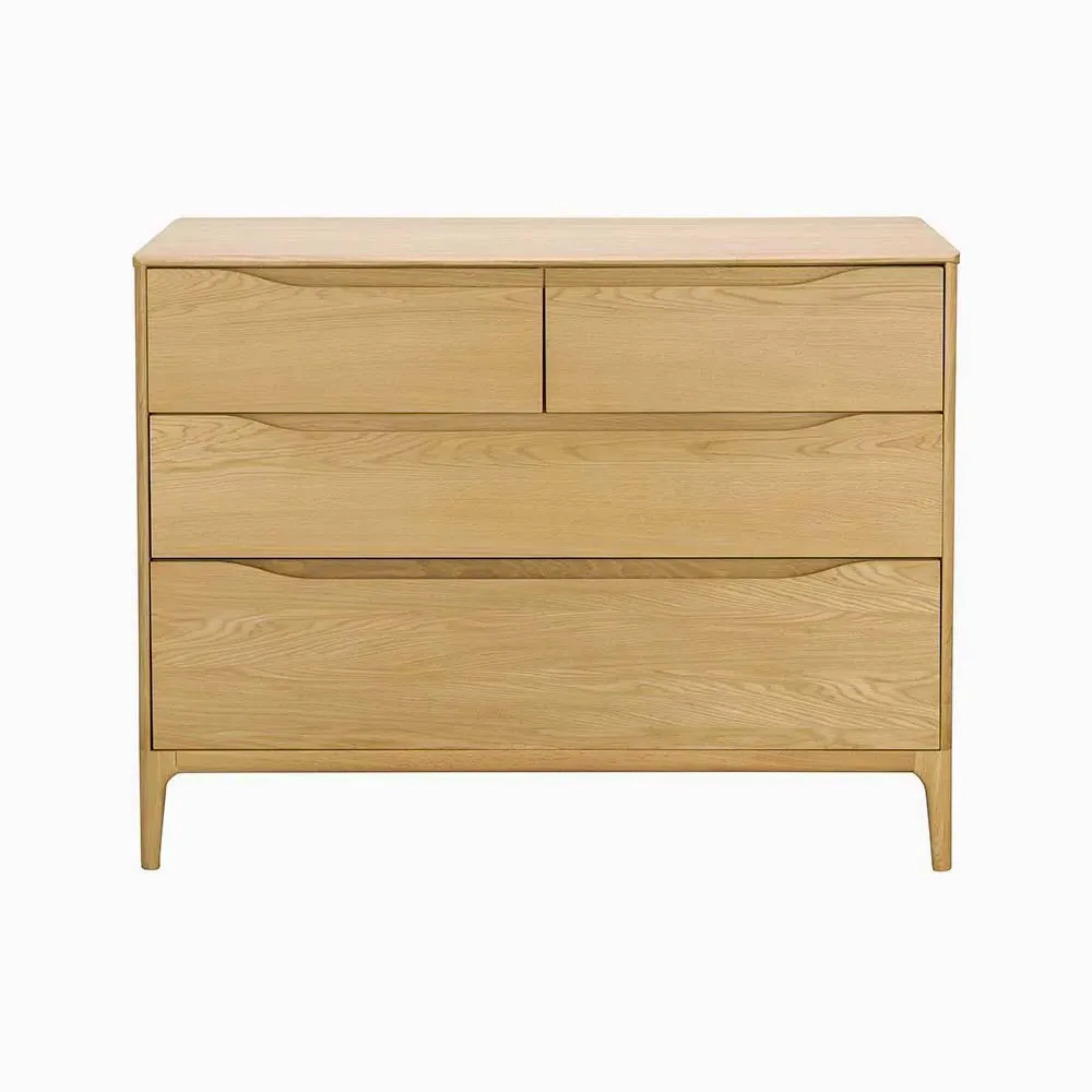 Ercol Rimini 4 Drawer Low Wide Chest - Solid Oak product